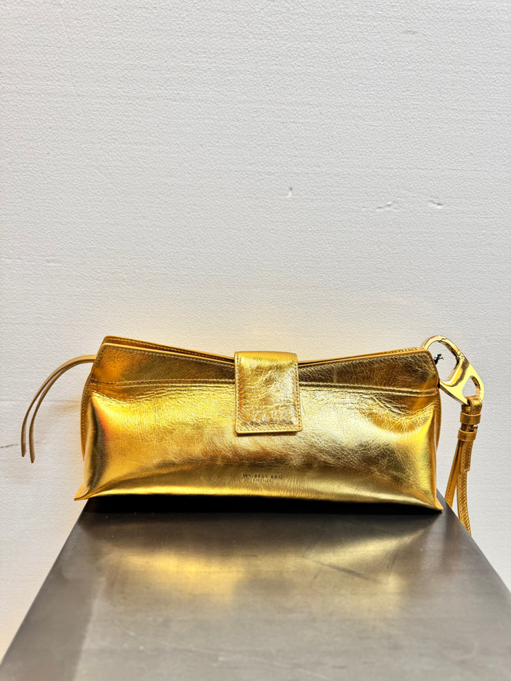 Pochette pelle dorata