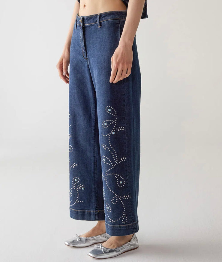 JEANS MARA CROPPED DENIM STRETCH