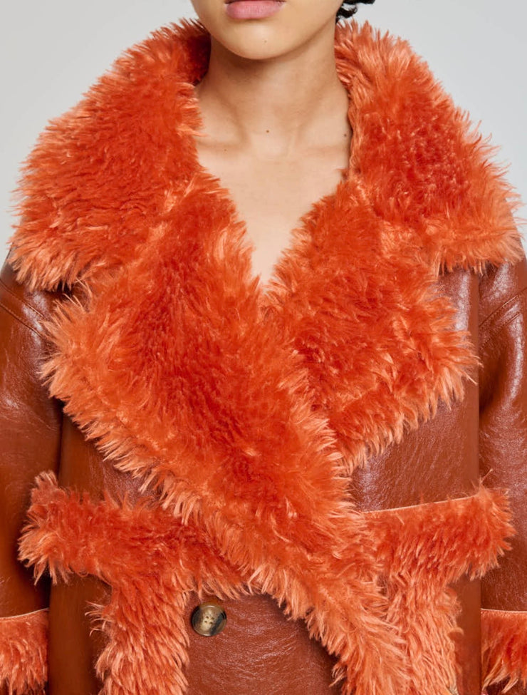 CAPPOTTO LUNGO REVERSIBILE ARANCIONE OOF WEAR