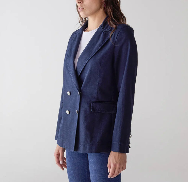 BLAZER BLU 2P HARRINGBONE