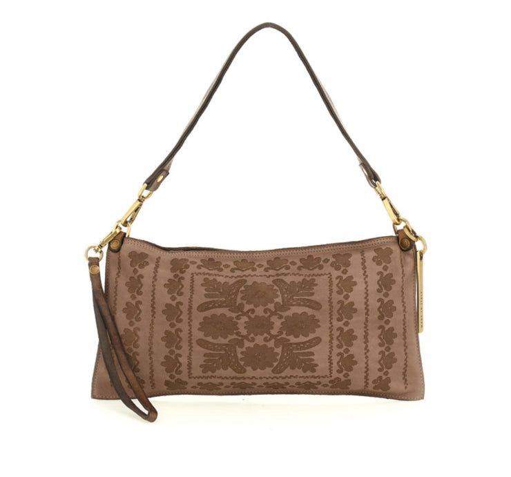 Pochette laserata taupe