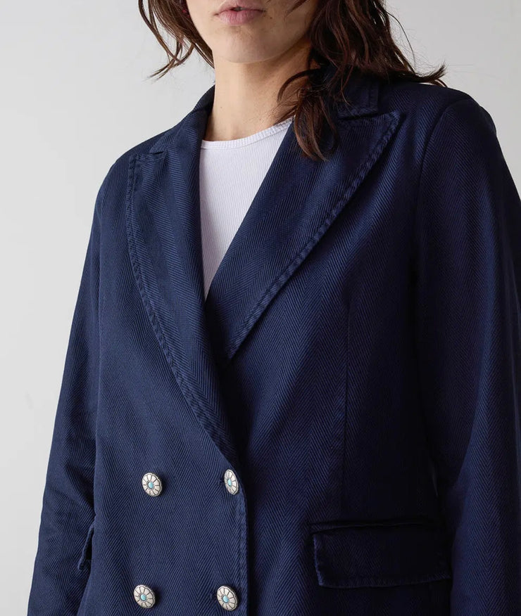 BLAZER BLU 2P HARRINGBONE