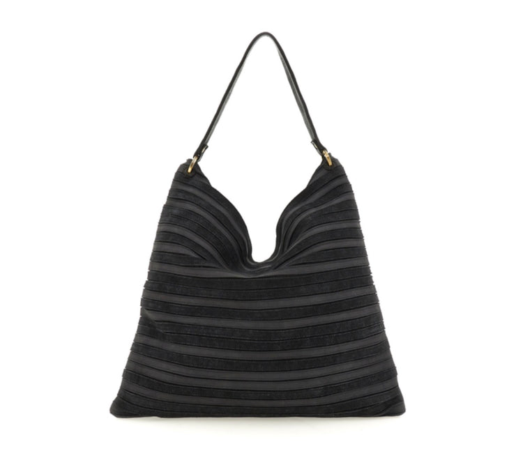 Borsa a spalla maxi Ada pelle nero