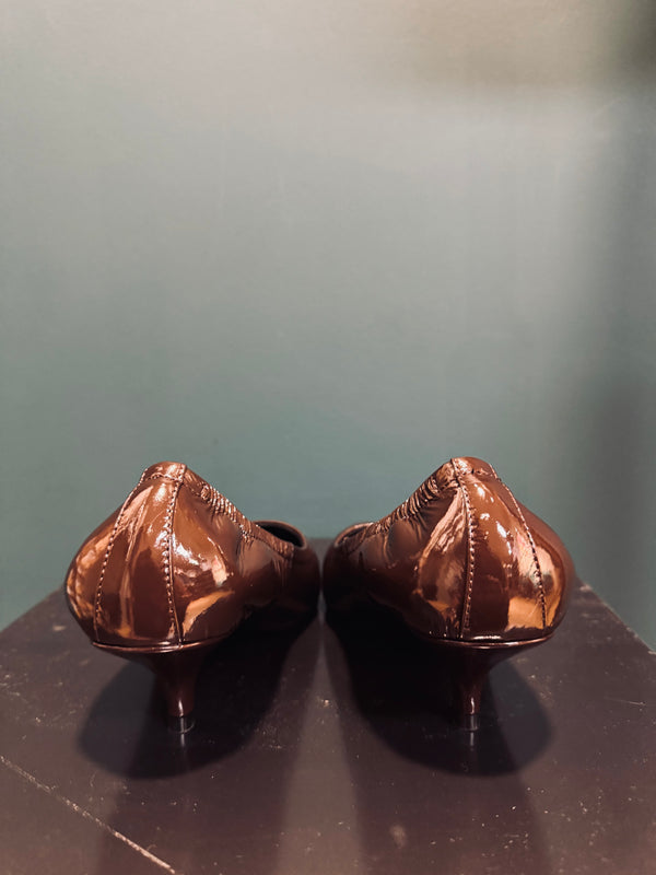 Décolleté pump bubble coffee