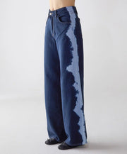 JEANS FIVE WIDE LEG JAPAN DENIM TIE DYE