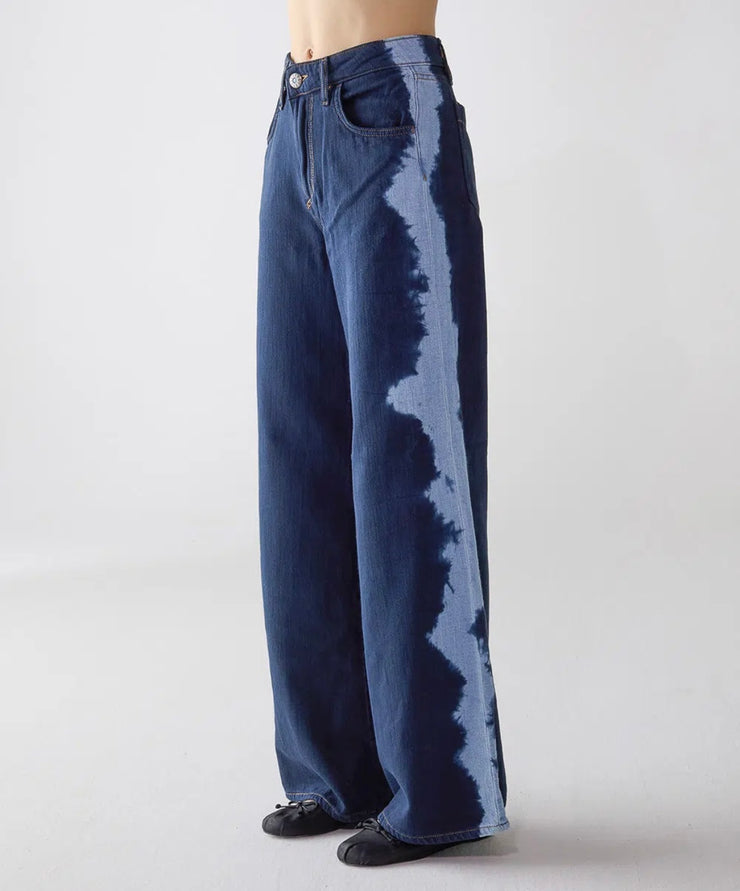 JEANS FIVE WIDE LEG JAPAN DENIM TIE DYE