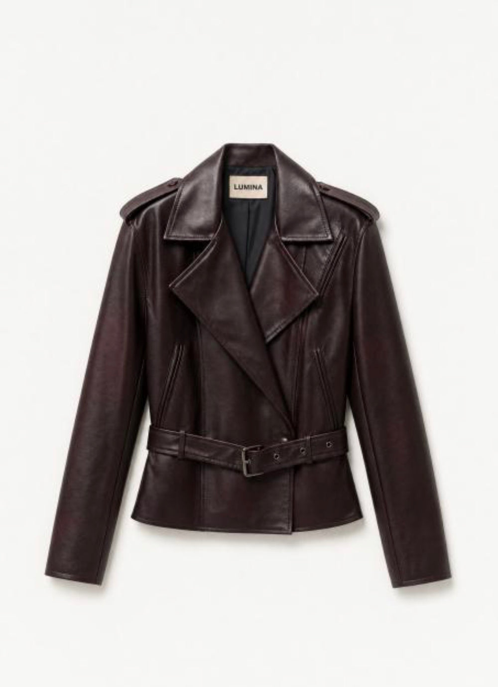 Giacca biker ecopelle bordeaux