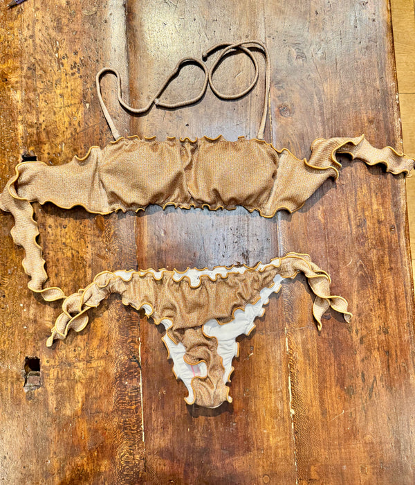 Bikini fascia lurex oro wikini
