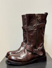 Stivale biker dark brown