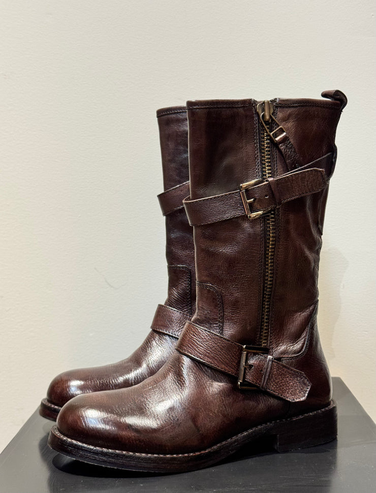 Stivale biker dark brown