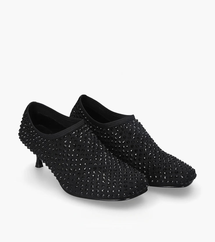 Scarpa strass nero su nero