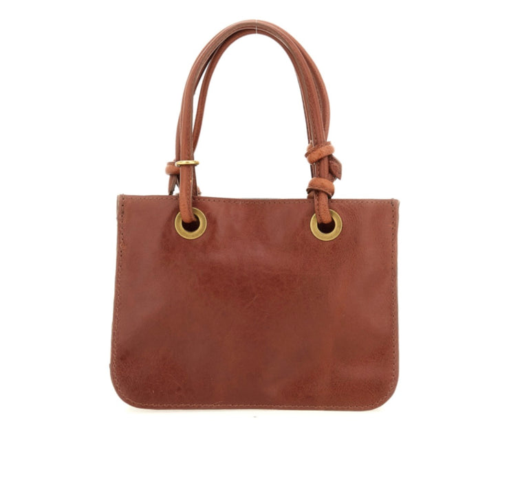 Borsa mini shopper marrone