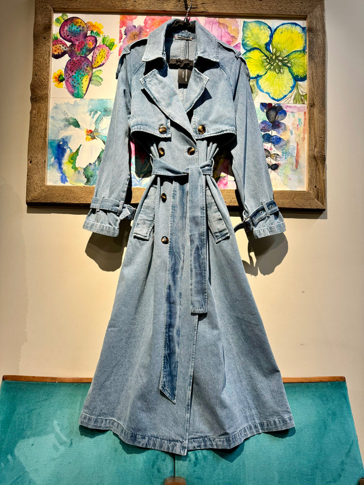 Trench denim chiaro