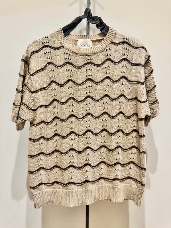 Maglia t-shirt righe caffe’