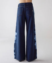 JEANS FIVE WIDE LEG JAPAN DENIM TIE DYE