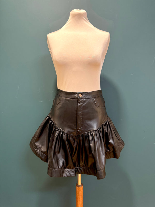 Mini gonna eco pelle nero
