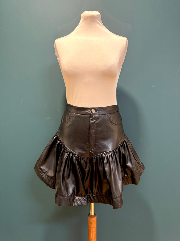 Mini gonna eco pelle nero