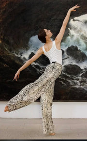 Jeans Emanuela pitone bianco