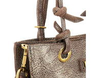 Borsa mini shopper laminato acciaio