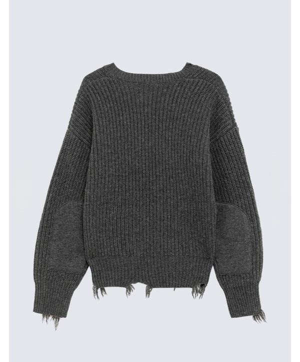 PULLOVER DISTRESSED CON SCOLLO A V Amish
