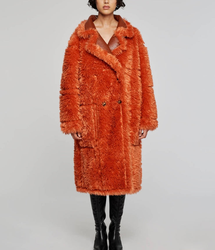CAPPOTTO LUNGO REVERSIBILE ARANCIONE OOF WEAR