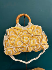 Borsa flower gialla