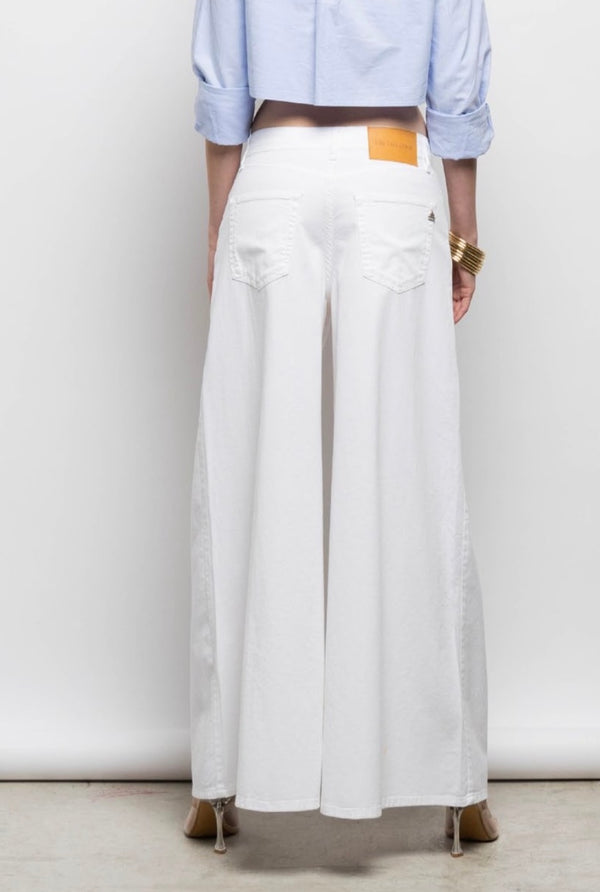 Jeans bianco super flare GEMMA GOD SAVE DENIM