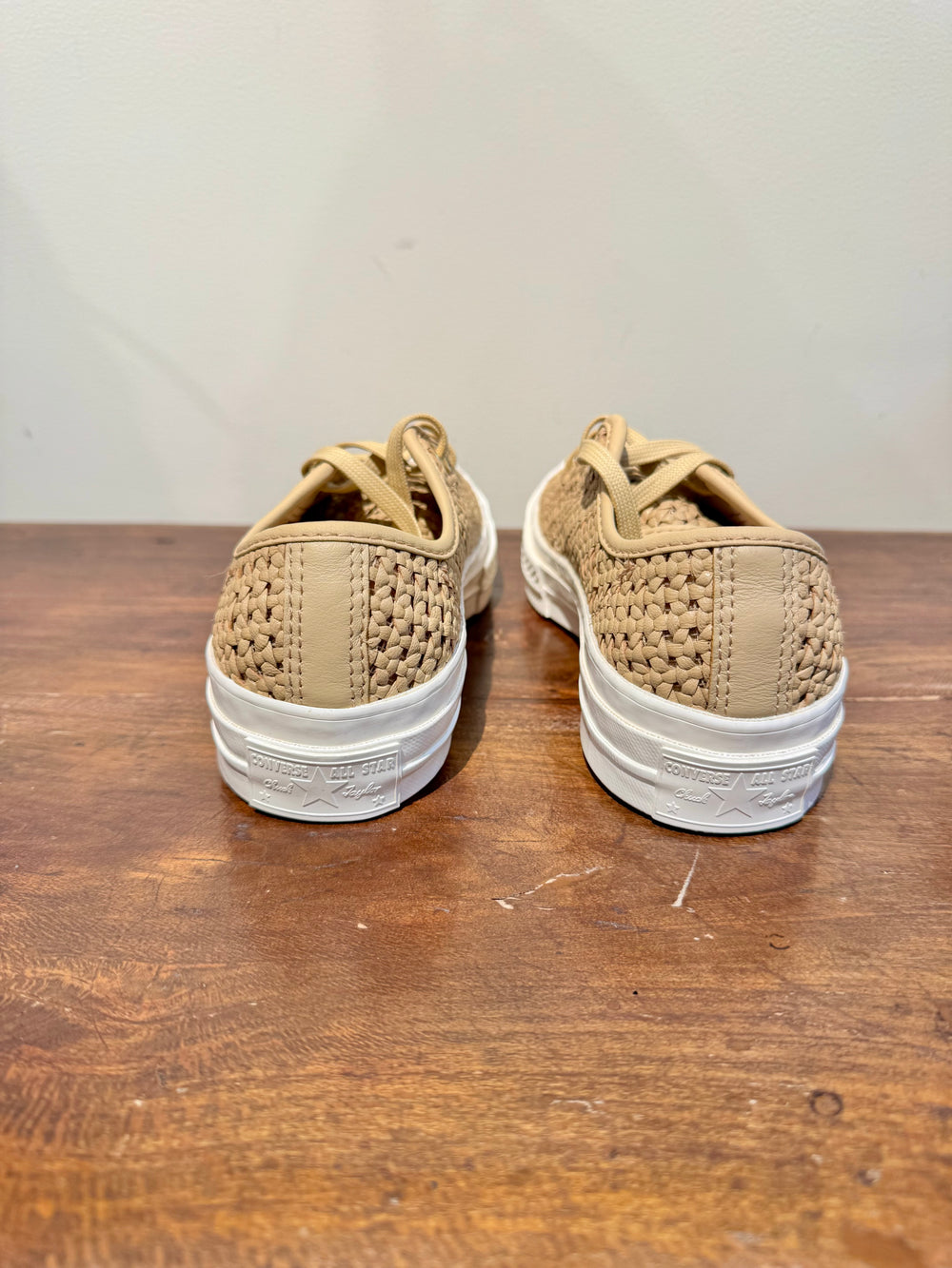 CONVERSE ALL STAR pelle intrecciata  NOCCIOLA