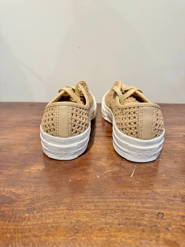 CONVERSE ALL STAR pelle intrecciata  NOCCIOLA