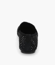 Mocassino strass nero su nero