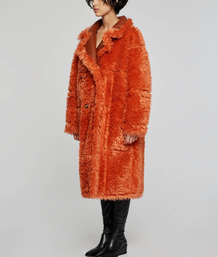 CAPPOTTO LUNGO REVERSIBILE ARANCIONE OOF WEAR