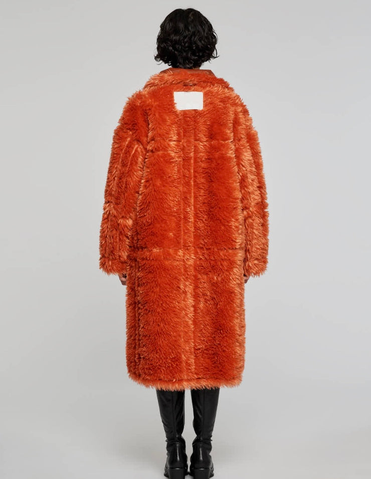 CAPPOTTO LUNGO REVERSIBILE ARANCIONE OOF WEAR