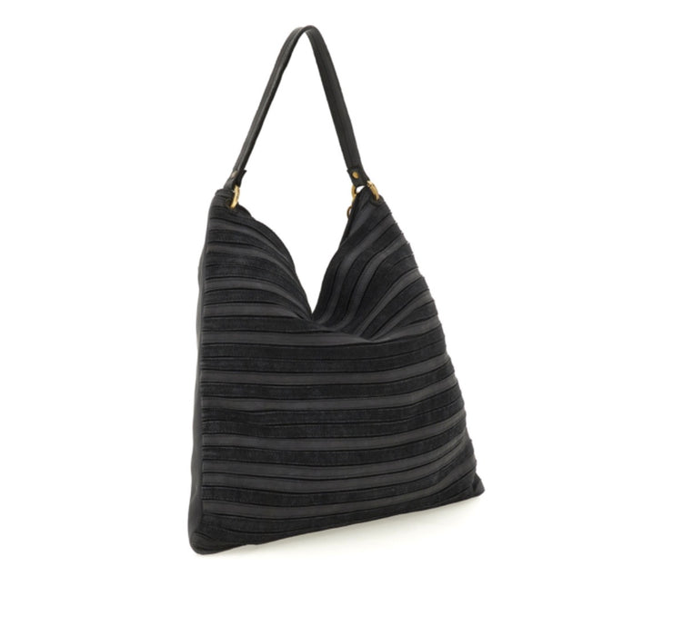 Borsa a spalla maxi Ada pelle nero