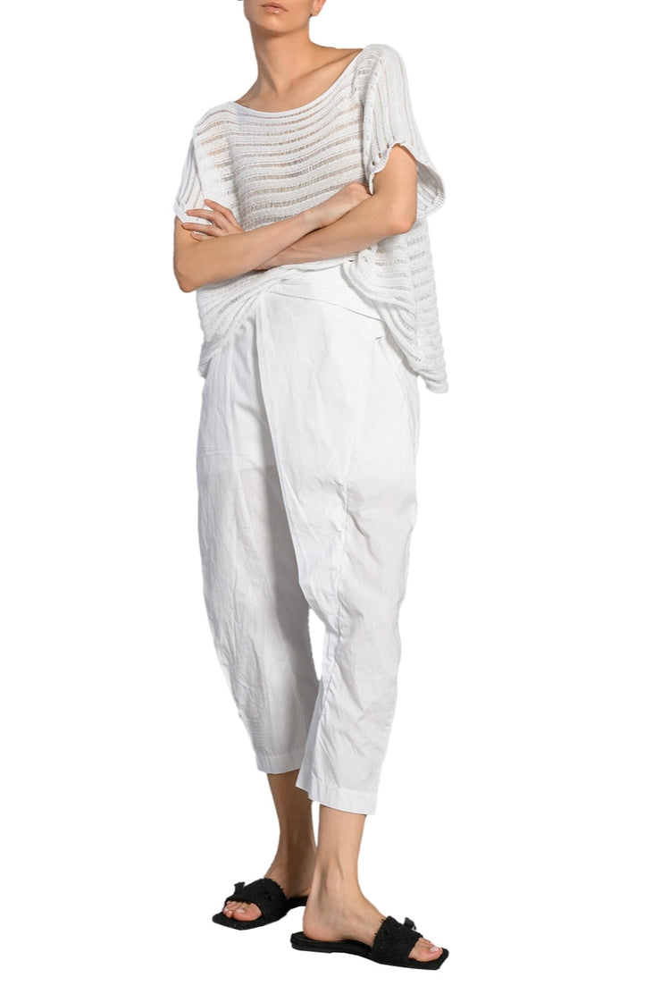 Pantalone bianco baloon