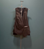 Gilet nero doppio tessuto