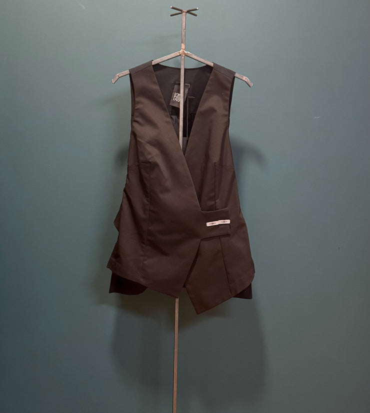 Gilet nero doppio tessuto