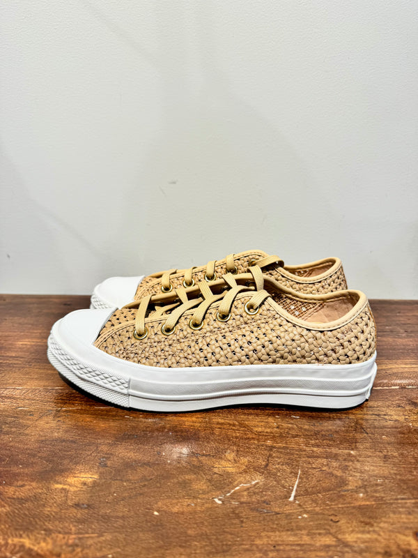 CONVERSE ALL STAR pelle intrecciata  NOCCIOLA