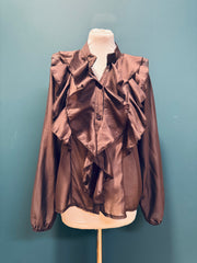 Camicia volant marrone corea