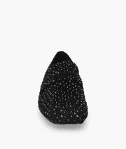 Mocassino strass nero su nero