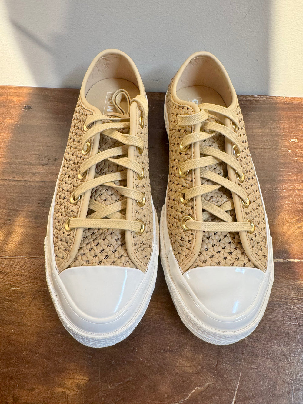 CONVERSE ALL STAR pelle intrecciata  NOCCIOLA