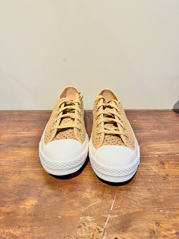 CONVERSE ALL STAR pelle intrecciata  NOCCIOLA