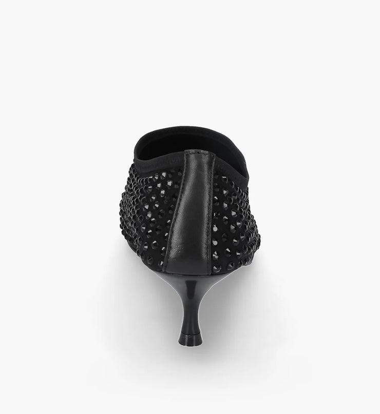 Scarpa strass nero su nero