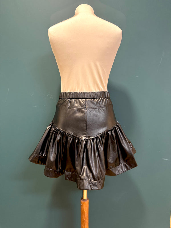 Mini gonna eco pelle nero