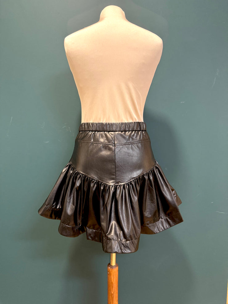 Mini gonna eco pelle nero