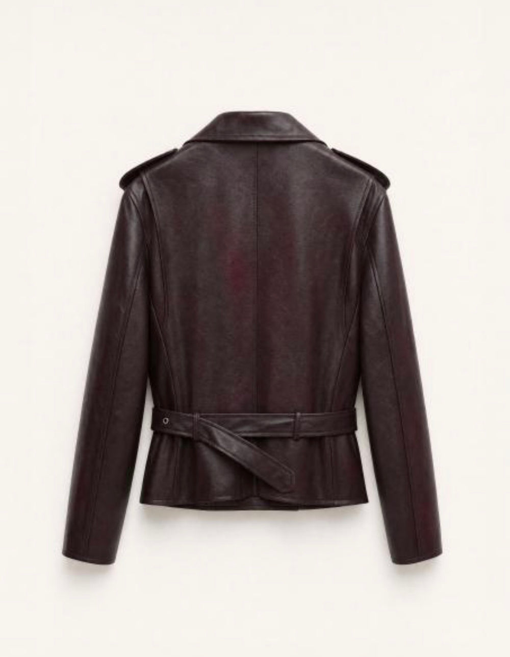 Giacca biker ecopelle bordeaux