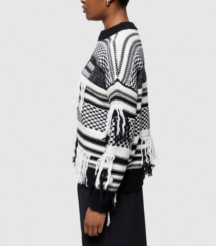 Maglia frange nero oof wear