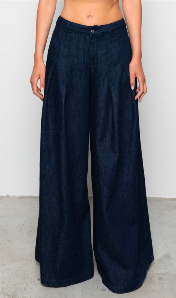 Noir and Bleu Jeans super flare Fabien