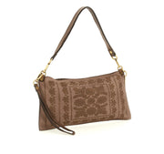 Pochette laserata taupe