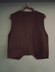 Gilet nero gipsy ricamo