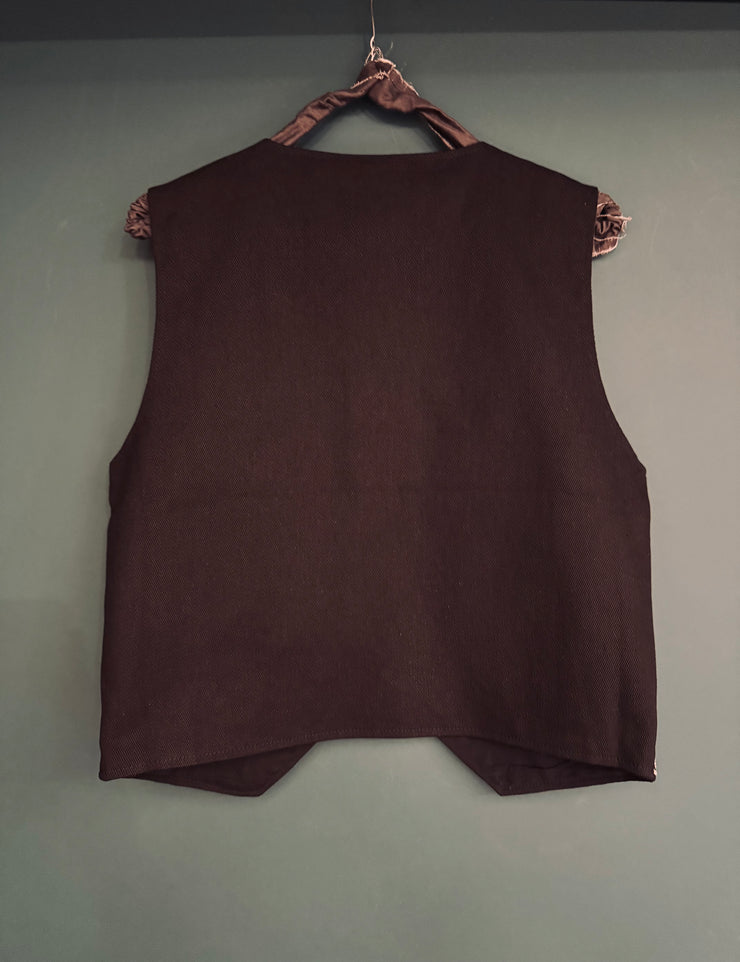 Gilet nero gipsy ricamo